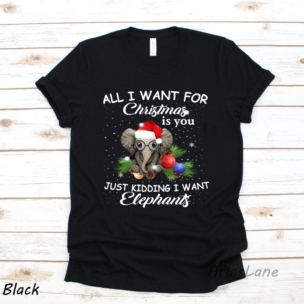 Elephant Christmas Shirt, Funny Christmas Shirt